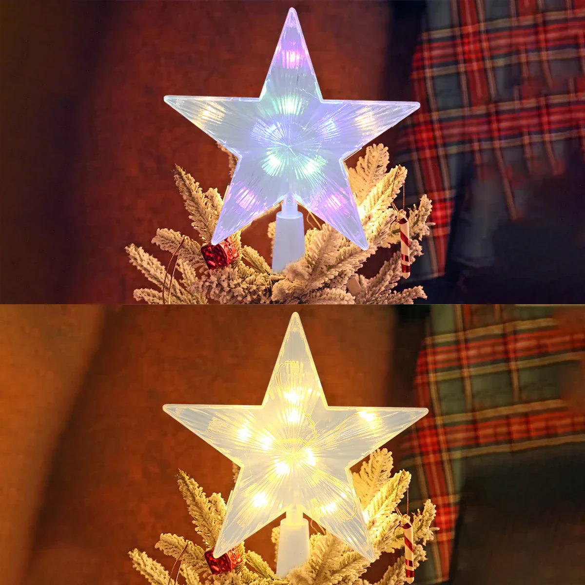 Starlit - Étoile illuminée pour le sommet du sapin de Noël