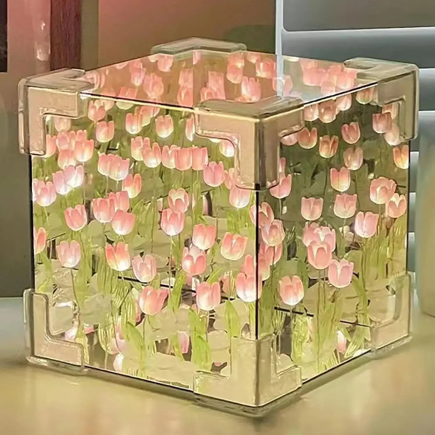 TulipGarden | Lampe Cube Miroir DIY