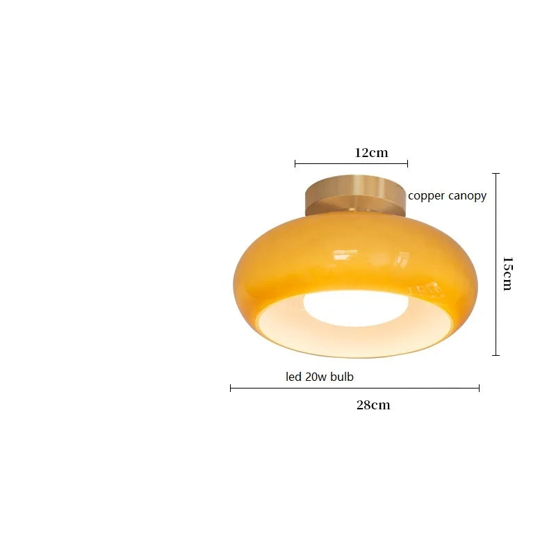 Suspension en verre et cuivre élégante | Ampoule E27 | Moderne nordique