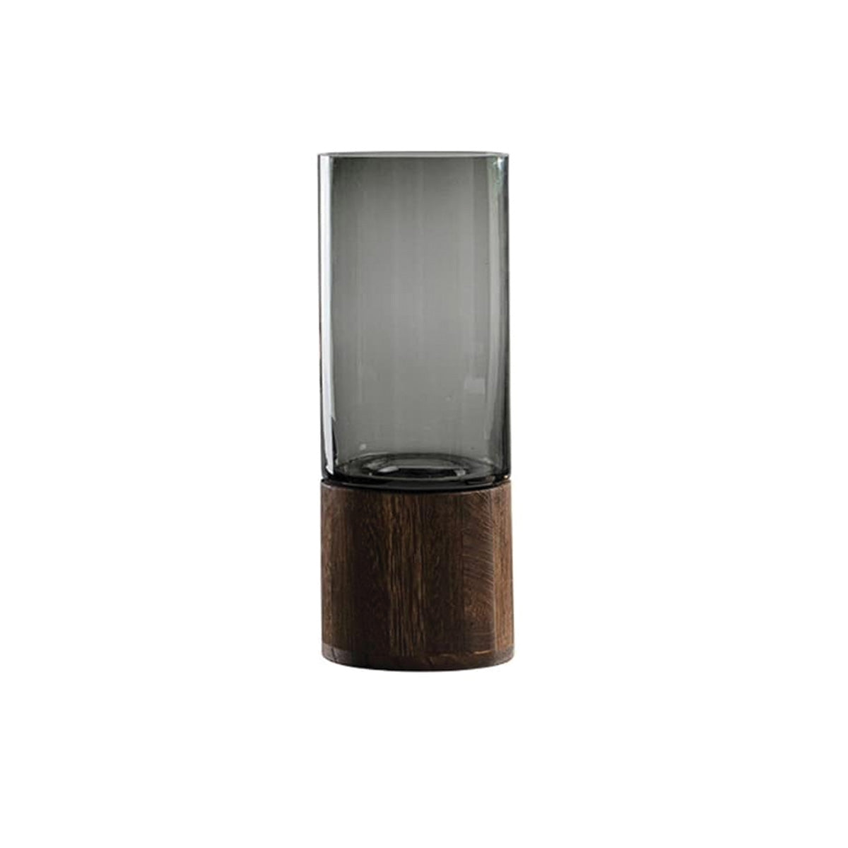 Vases à fleurs en verre et en bois | Vases décoratifs élégants