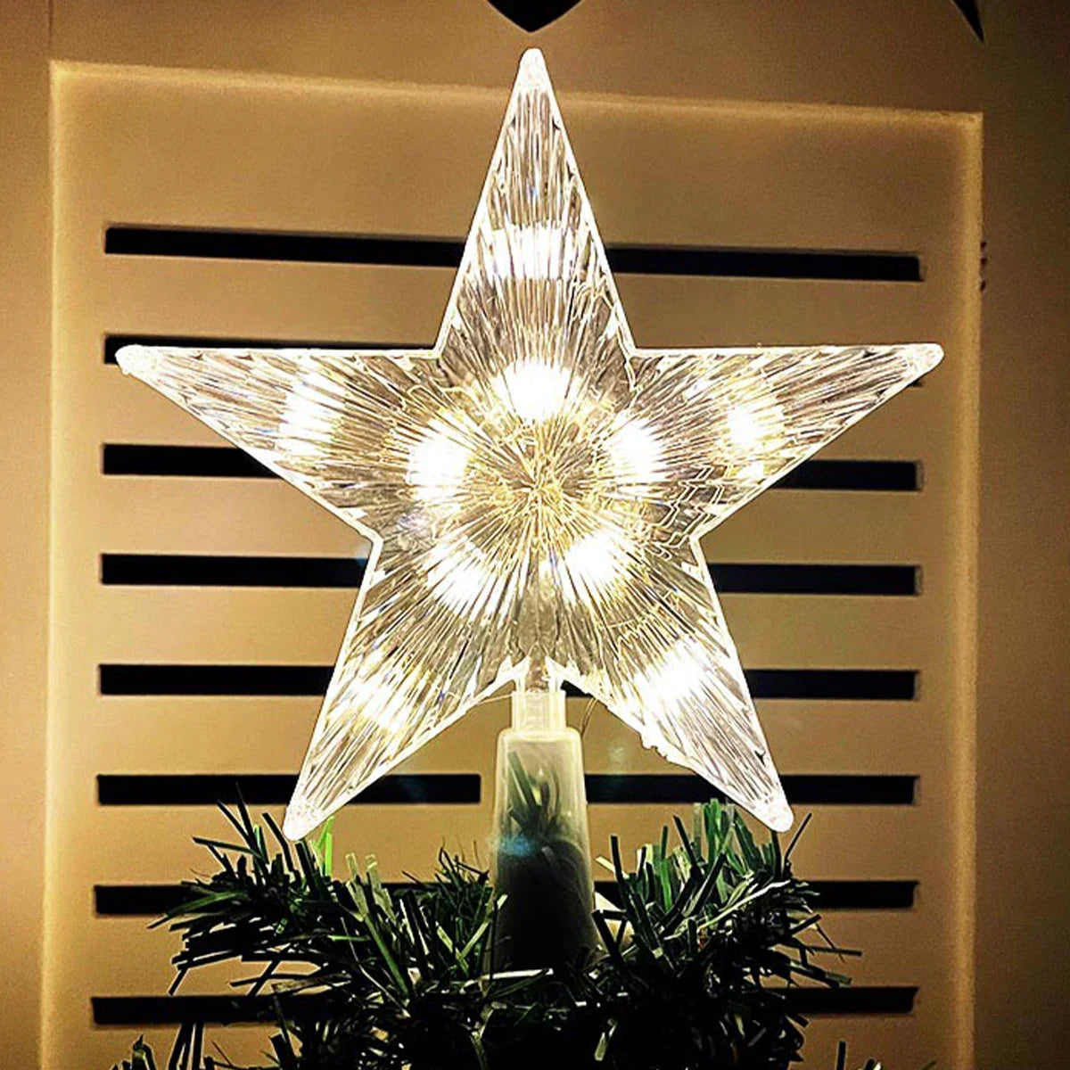 Starlit - Étoile illuminée pour le sommet du sapin de Noël