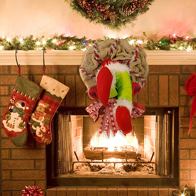 Couronne de Noël avec Jambes d'Elfe