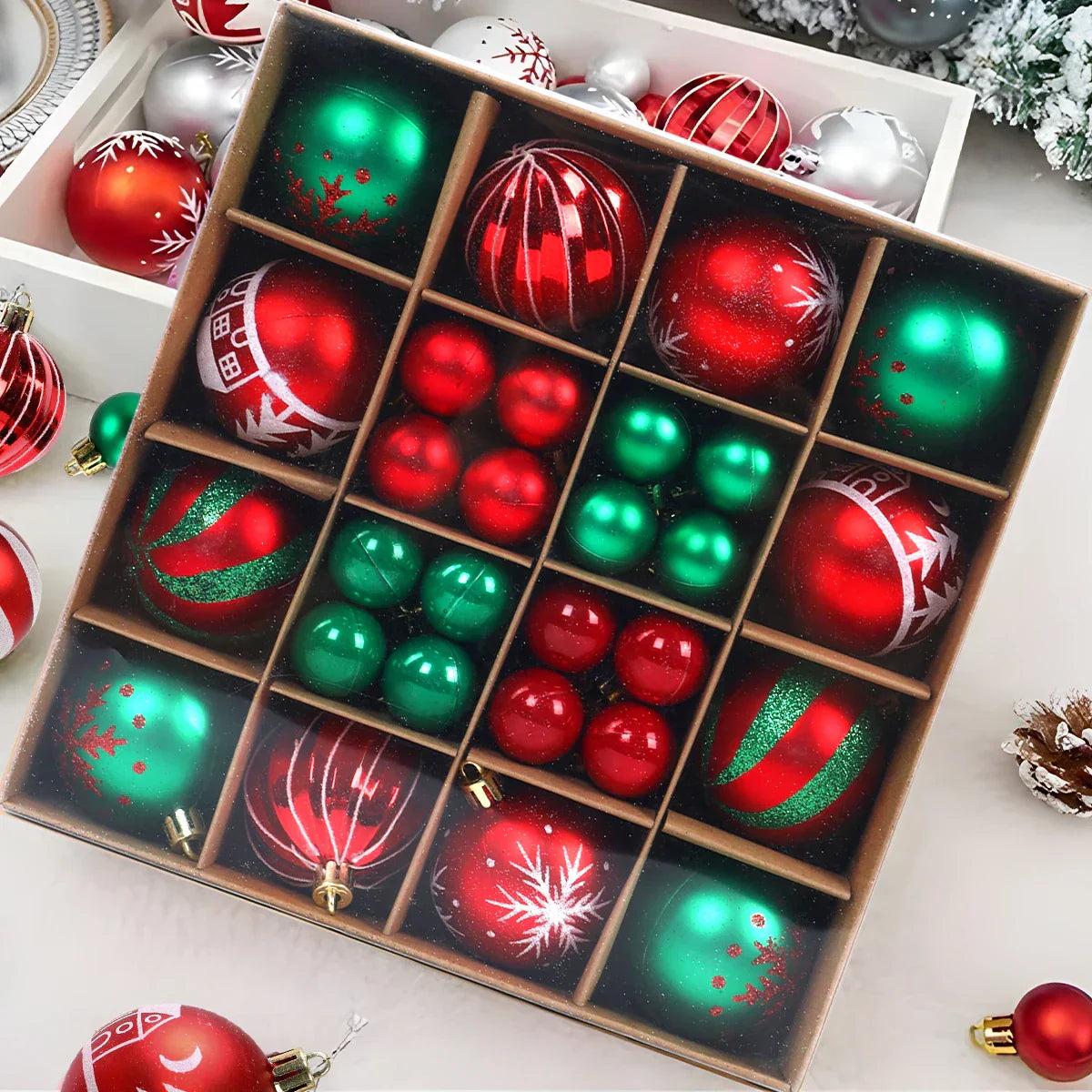 Ornements de Noël métalliques ShinyHoliday