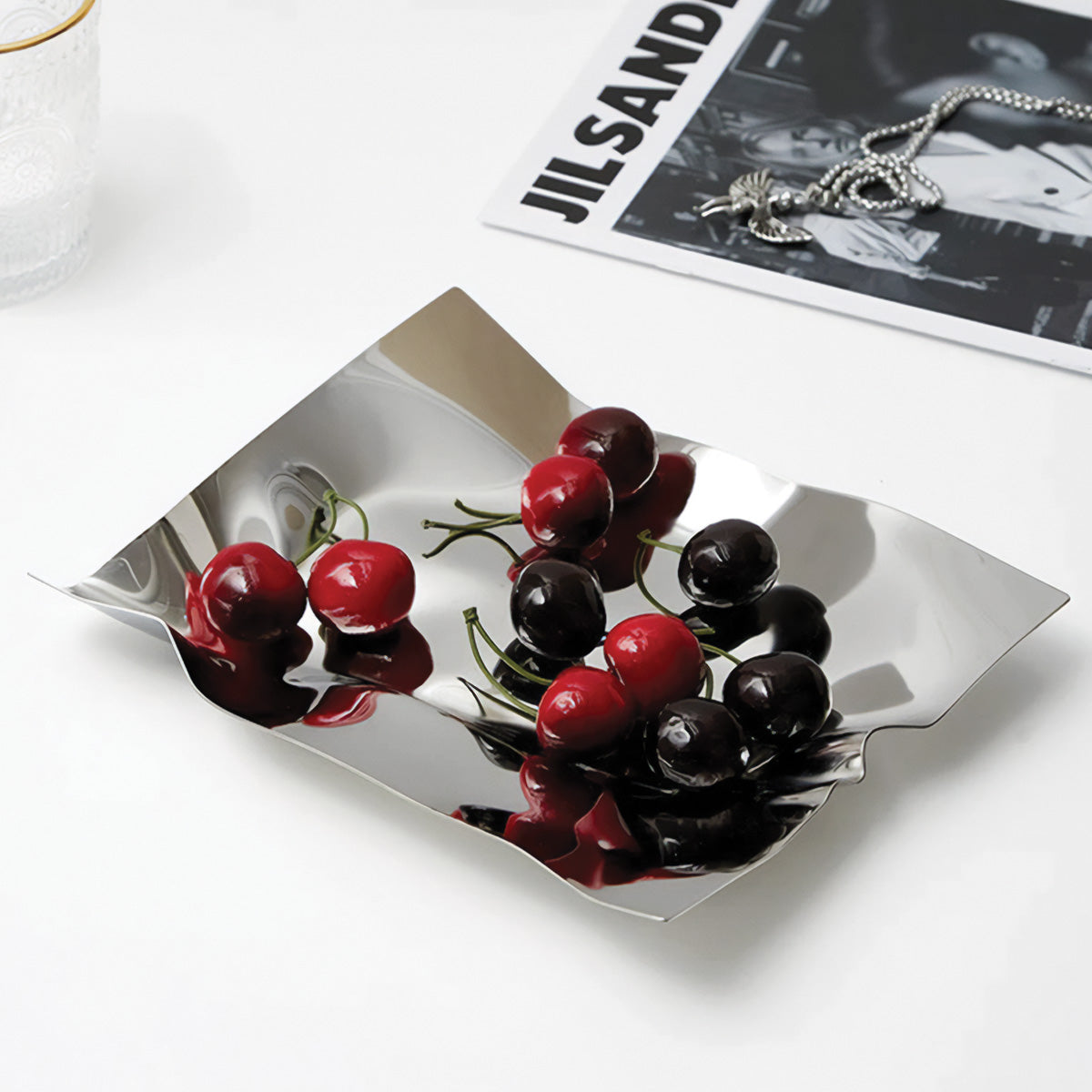 Plateau Décoratif Silvro | Accent Élégant pour Maisons Stylées