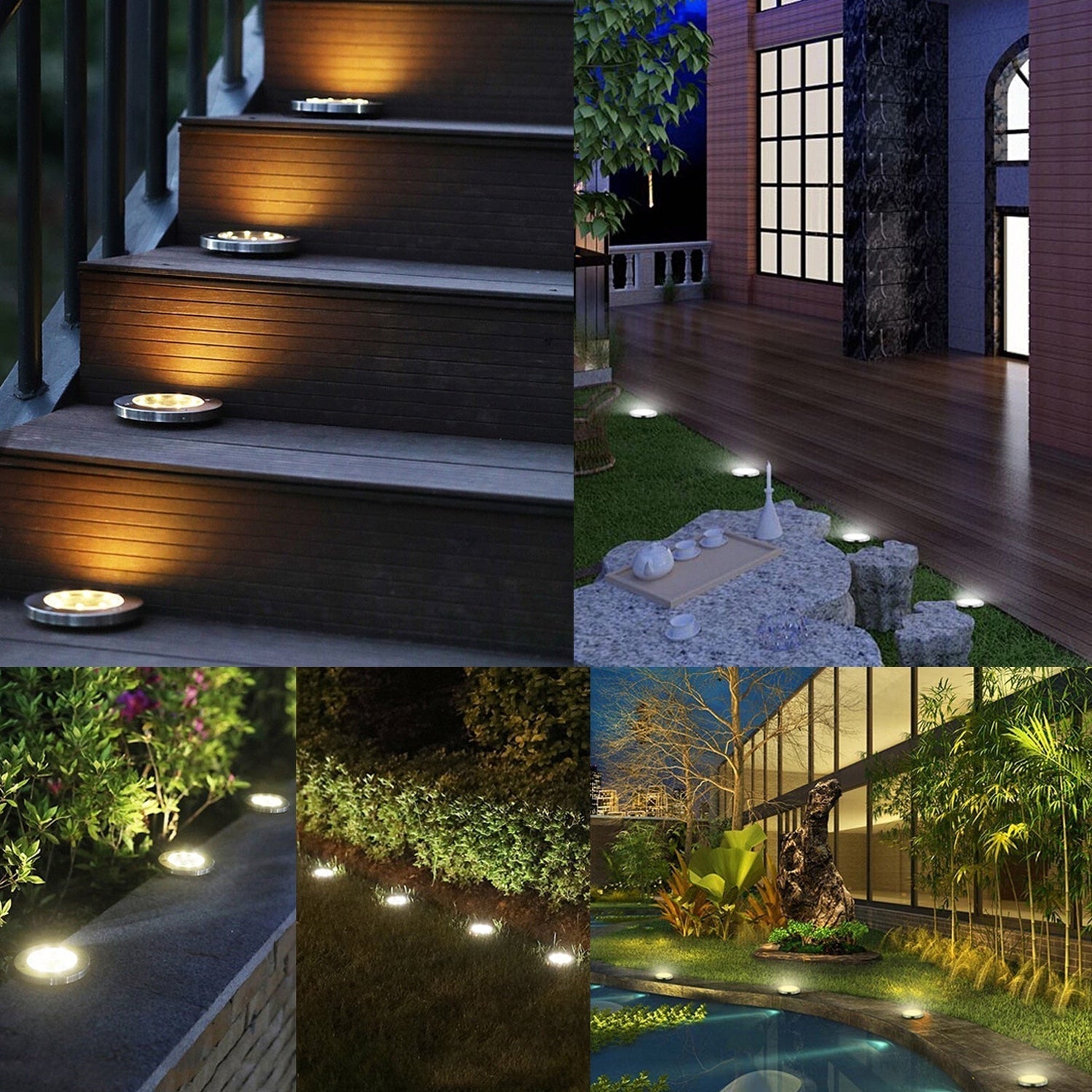 Lumières de jardin solaires LED | Éclairage d'extérieur imperméable deluxe