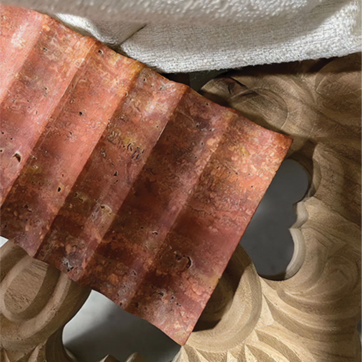 Plateau en Pierre Cannelé | Design Élégant en Pierre Naturelle pour Décoration d'Intérieur