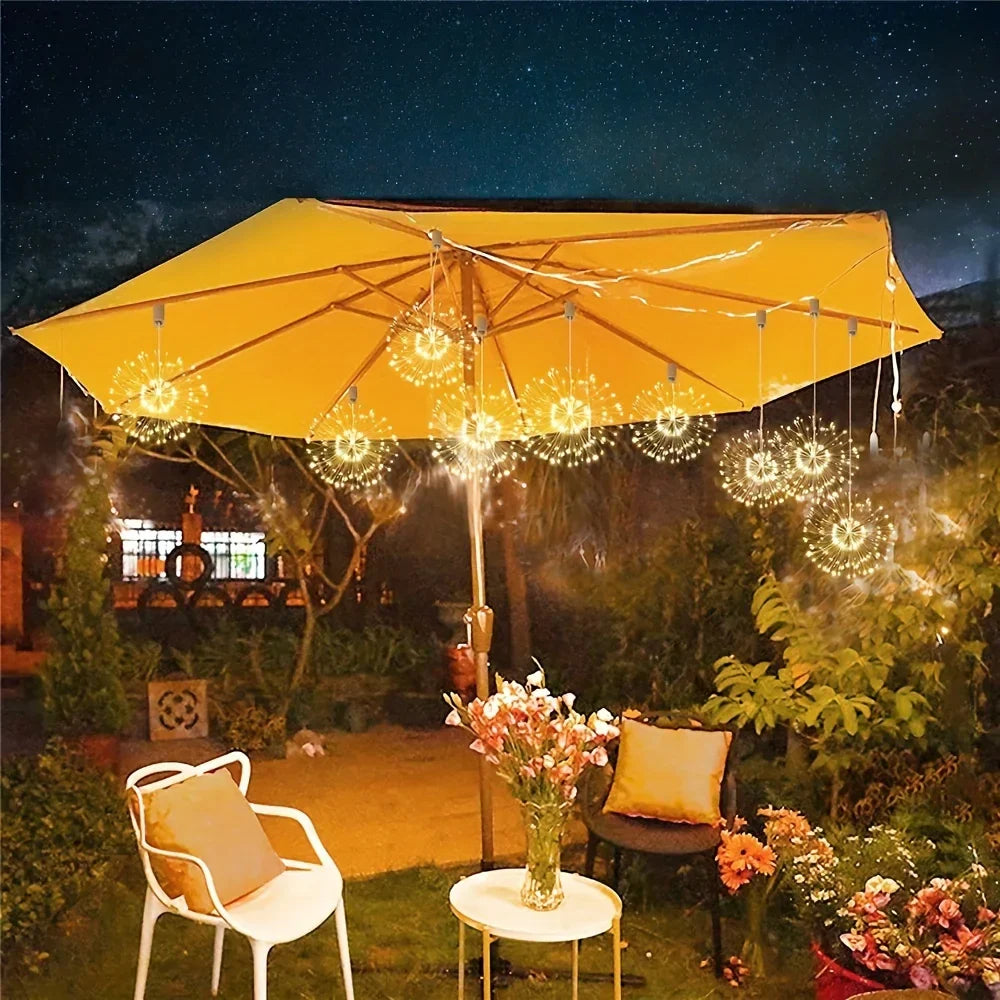 Nébulaglow - Lampe solaire suspendue en forme de feu d'artifice