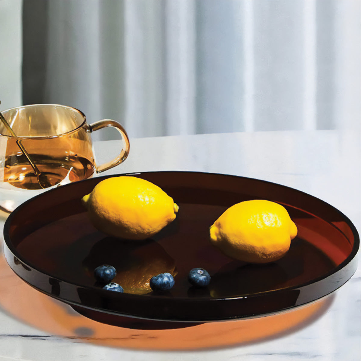 Plateau de Service en Acrylique | Décor Moderne et Bol de Service