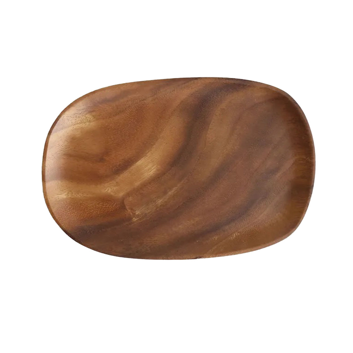 Ensemble de plateaux en noyer et acacia | Plateaux en bois élégants pour un service chic