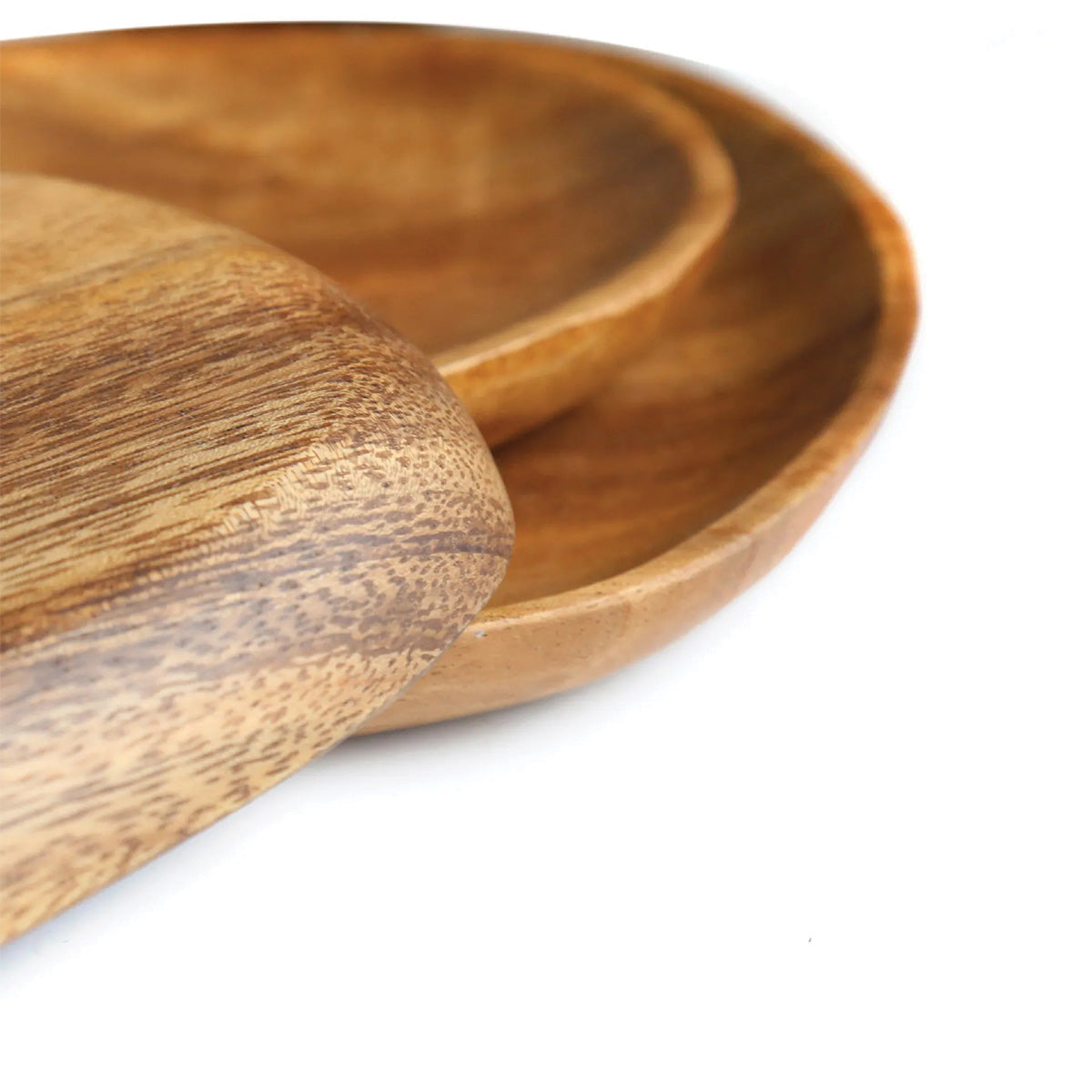 Ensemble de plateaux en noyer et acacia | Plateaux en bois élégants pour un service chic