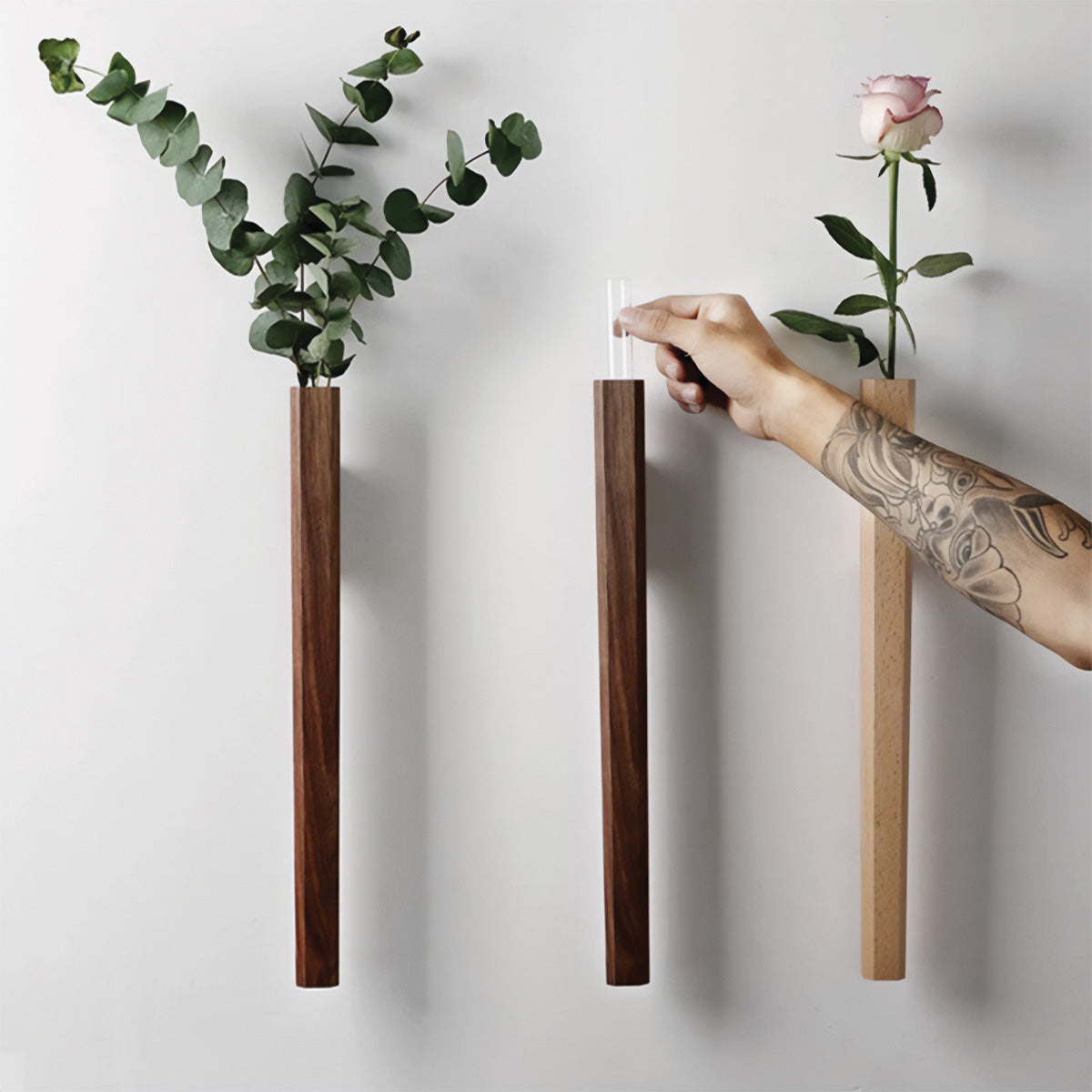 Vases muraux en forme de flûte à fleurs | Jardinières verticales élégantes