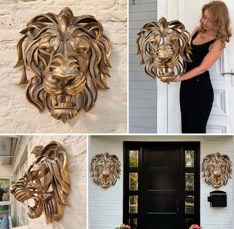 RegalRoar Lion - Sculpture murale tête de lion