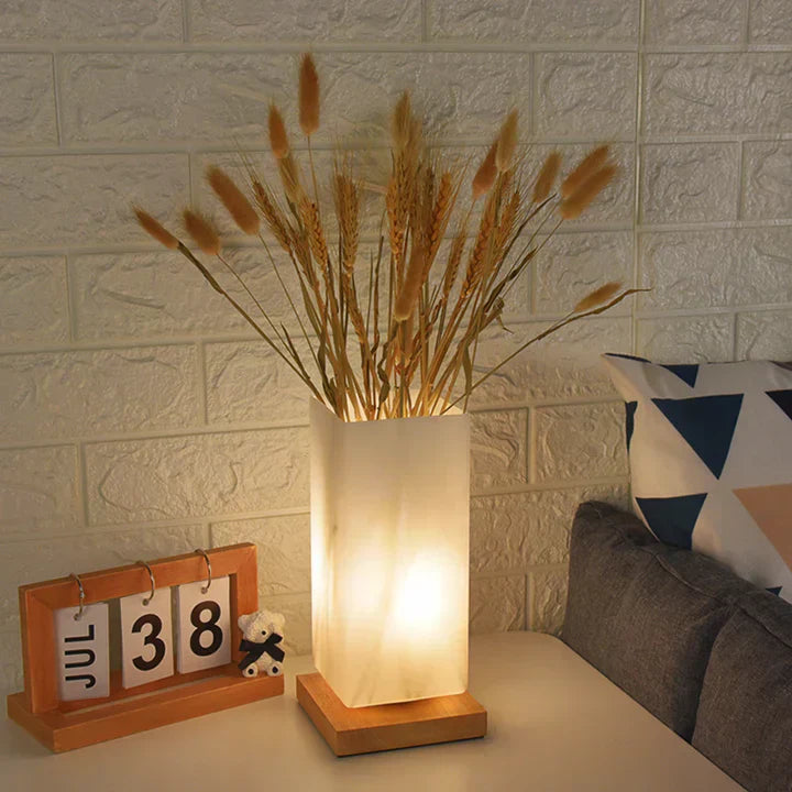 Lampe en verre sophistiquée | Design élégant, lumière d'ambiance chaleureuse