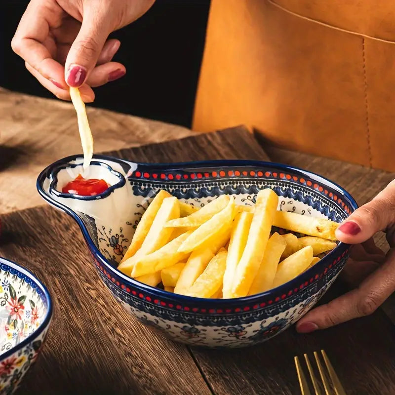 Bol en céramique toscan - Ustensile de cuisine décoratif | Solution de restauration fonctionnelle élégante