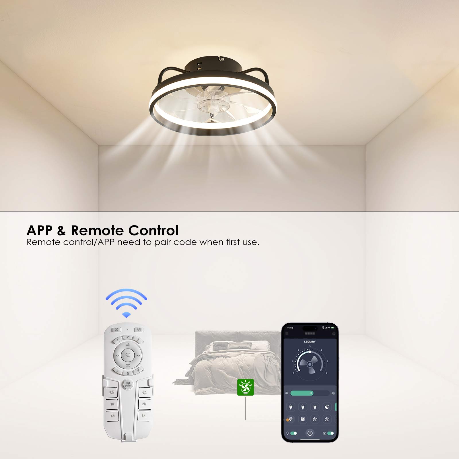 TranquilRetreat - Ventilateur de plafond Souffle Apaisant