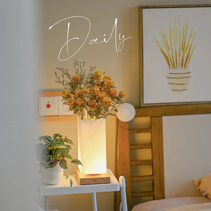 Lampe en verre sophistiquée | Design élégant, lumière d'ambiance chaleureuse