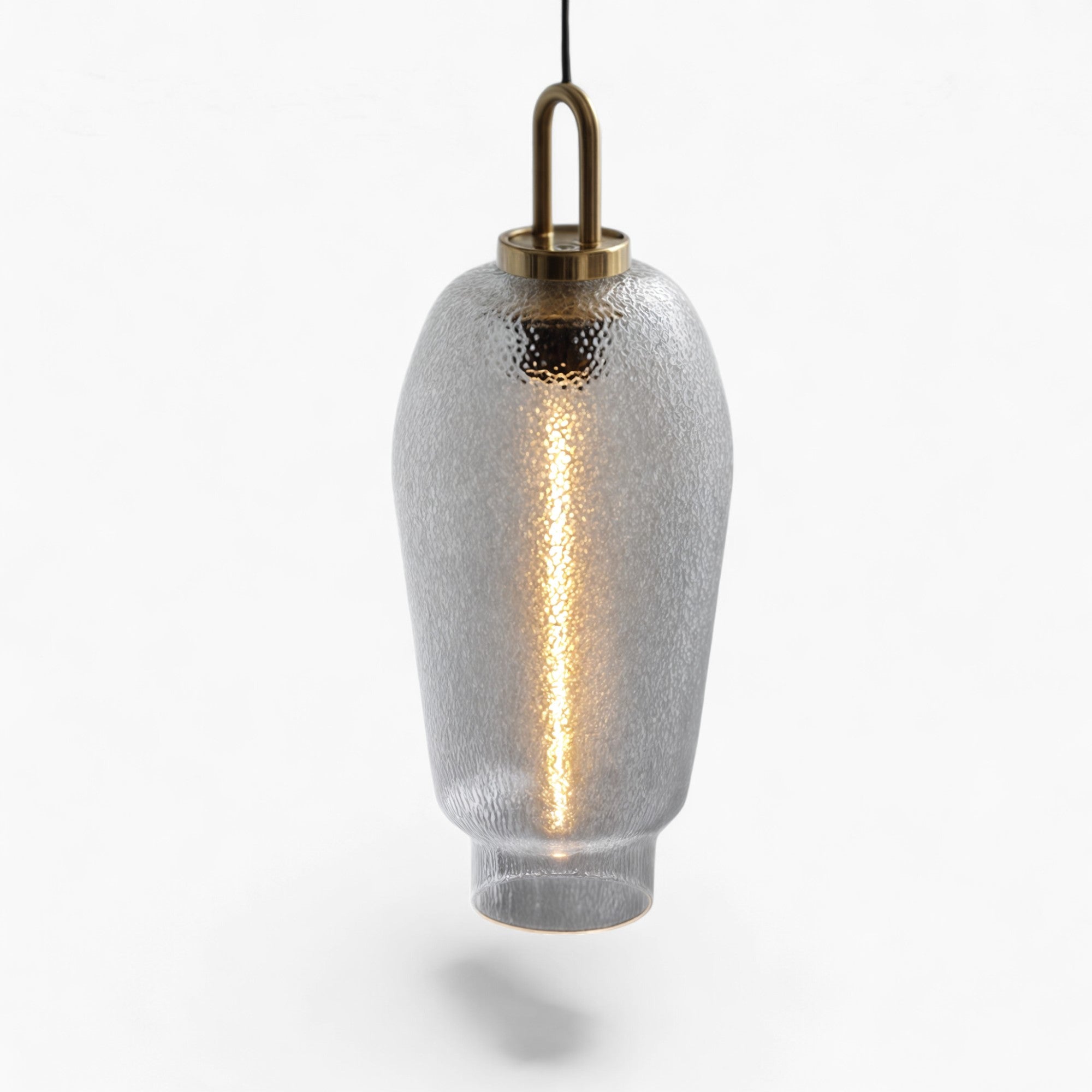 Suspension en verre et laiton moderne | Éclairage rustique élégant