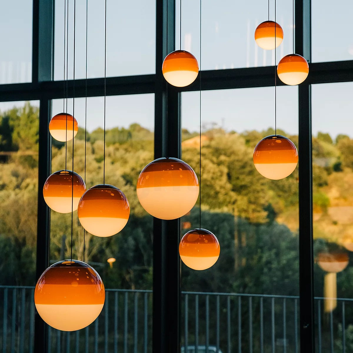 Lampe suspendue LED submersible moderne | Dimmable, finition en nickel brossé