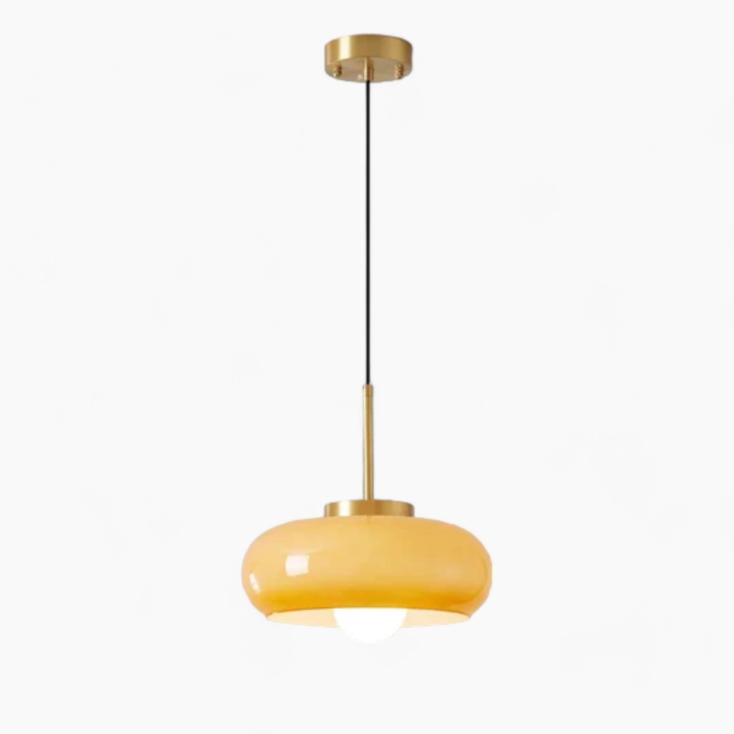 Orvalo - Luminaire Suspension en Verre et Cuivre | Design nordique moderne avec douille E27