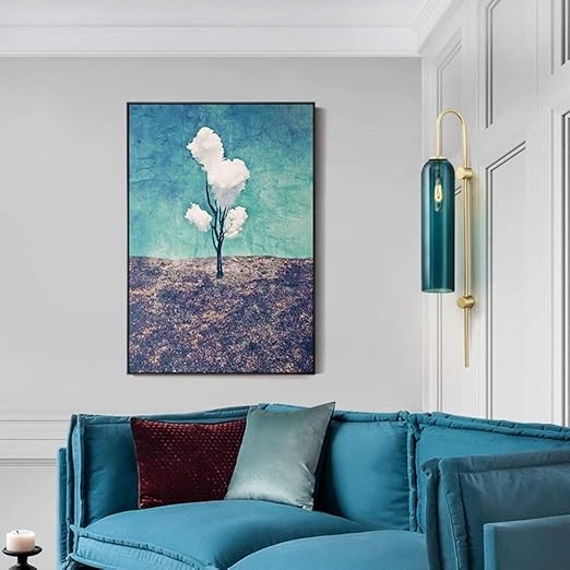 Appliques murales en laiton moderne | Vert sapin et blanc mat, éclairage LED à double diffusion
