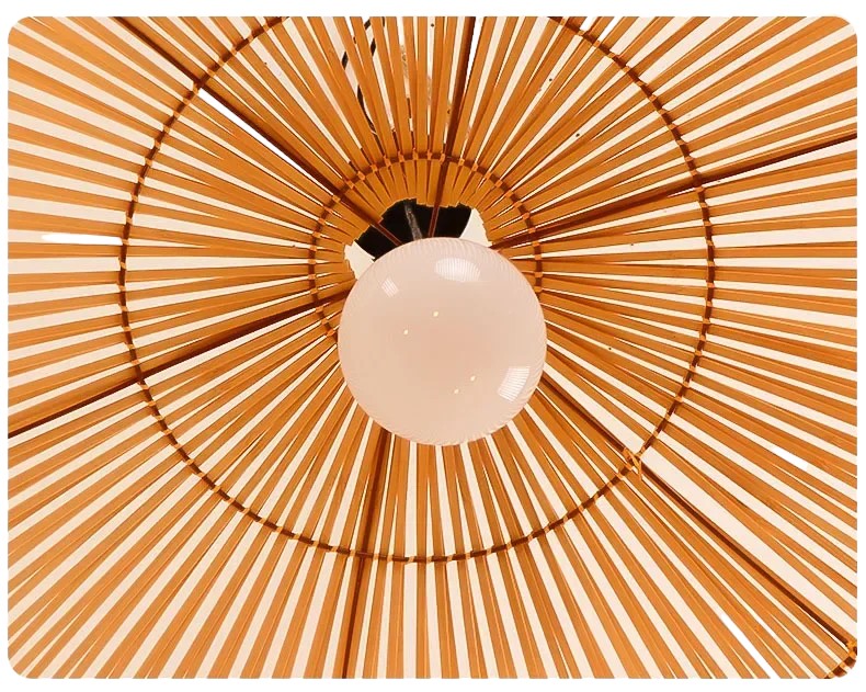 Suspensions en rotin faites main | Éclairage contemporain en bambou et bois naturel