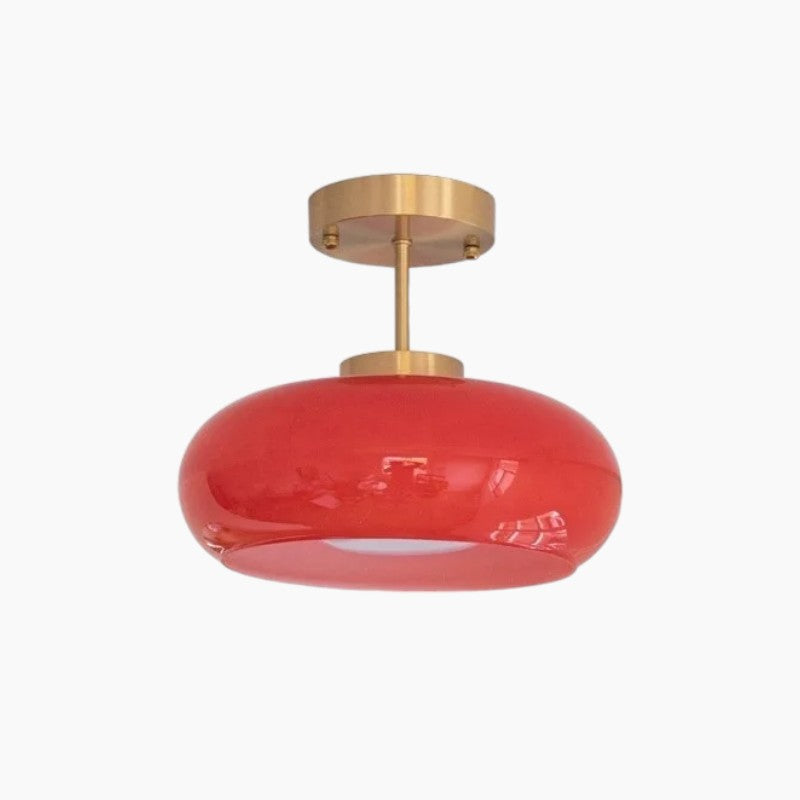Suspension en verre et cuivre élégante | Ampoule E27 | Moderne nordique