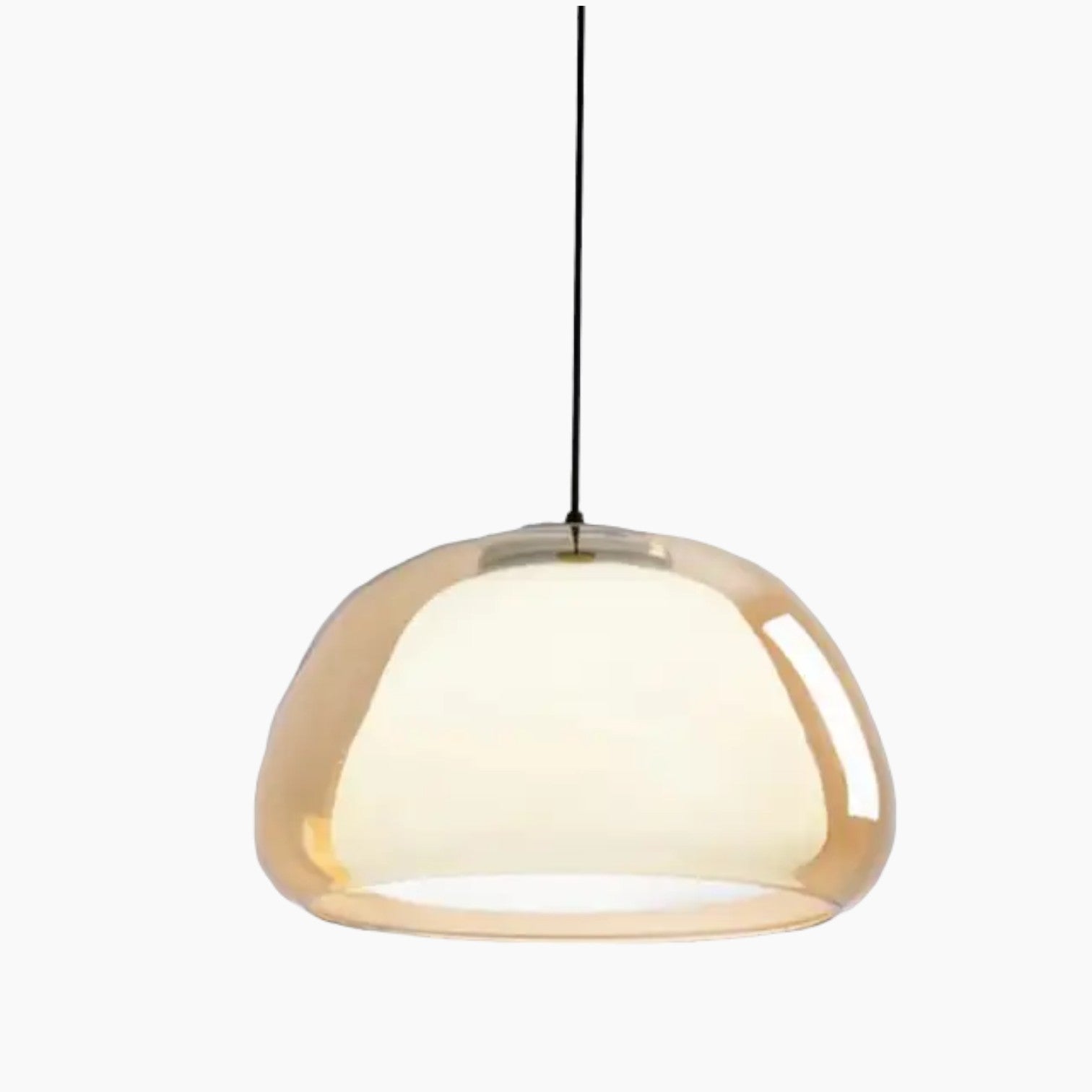 Suspensions LED modernes | Éclairage à dôme en verre réglable