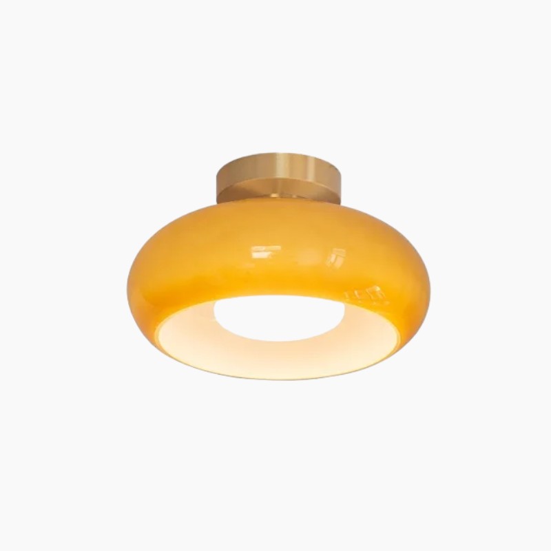 Suspension en verre et cuivre élégante | Ampoule E27 | Moderne nordique