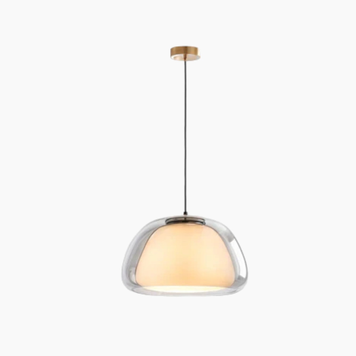 Suspensions LED modernes | Éclairage à dôme en verre réglable