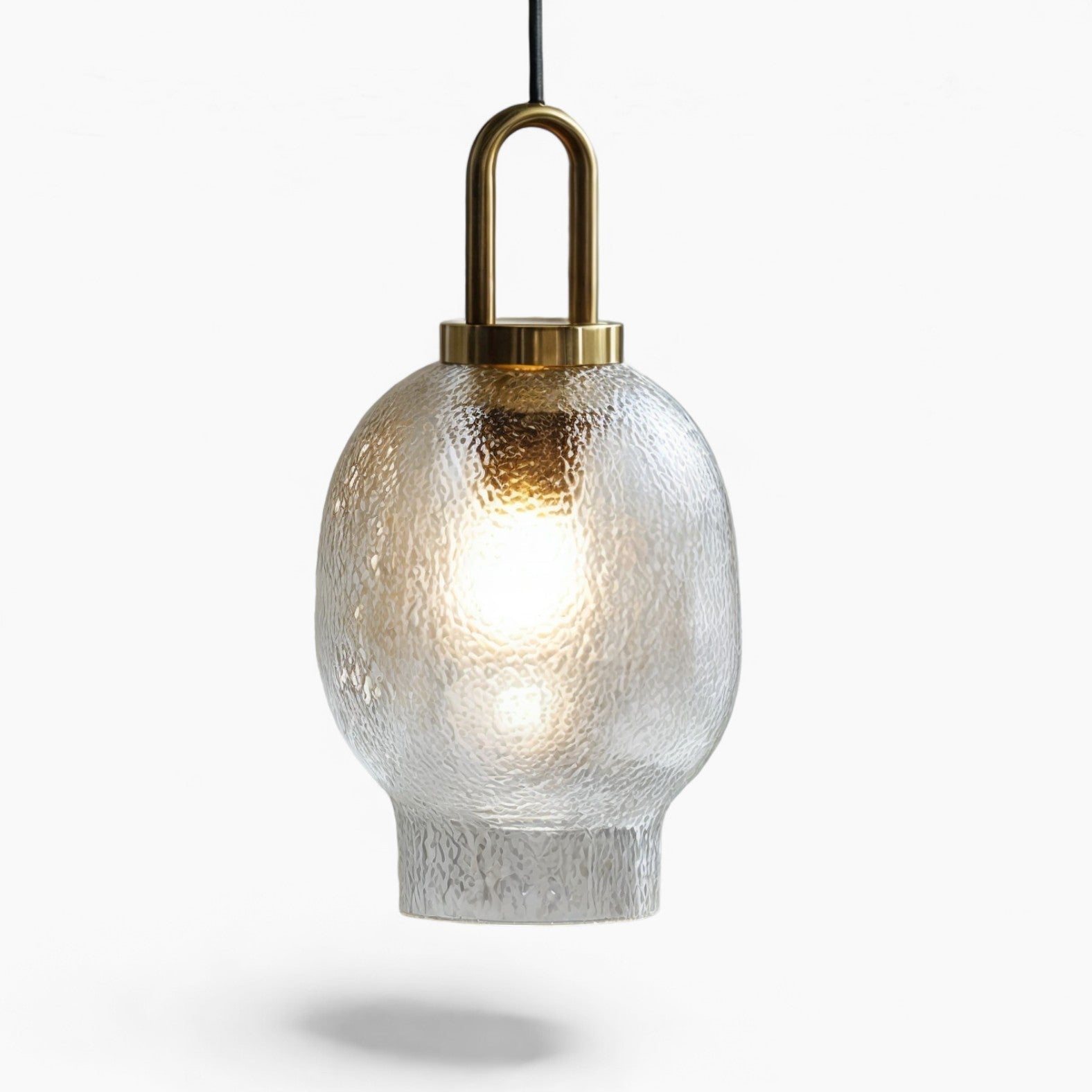 Suspension en verre et laiton moderne | Éclairage rustique élégant