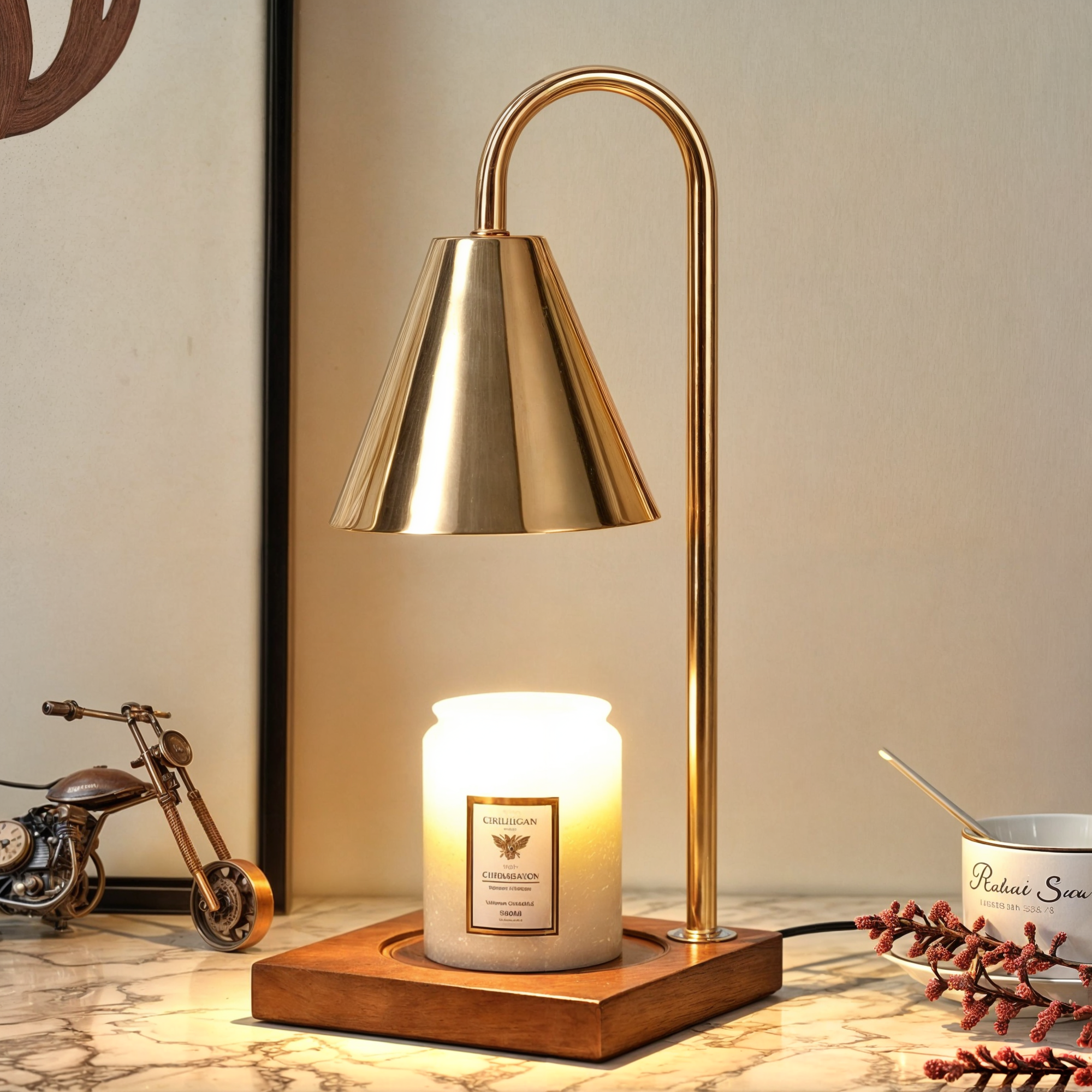 Lampe de chauffage pour bougie dimmable | Luminosité ajustable, chauffe-bougie parfumée