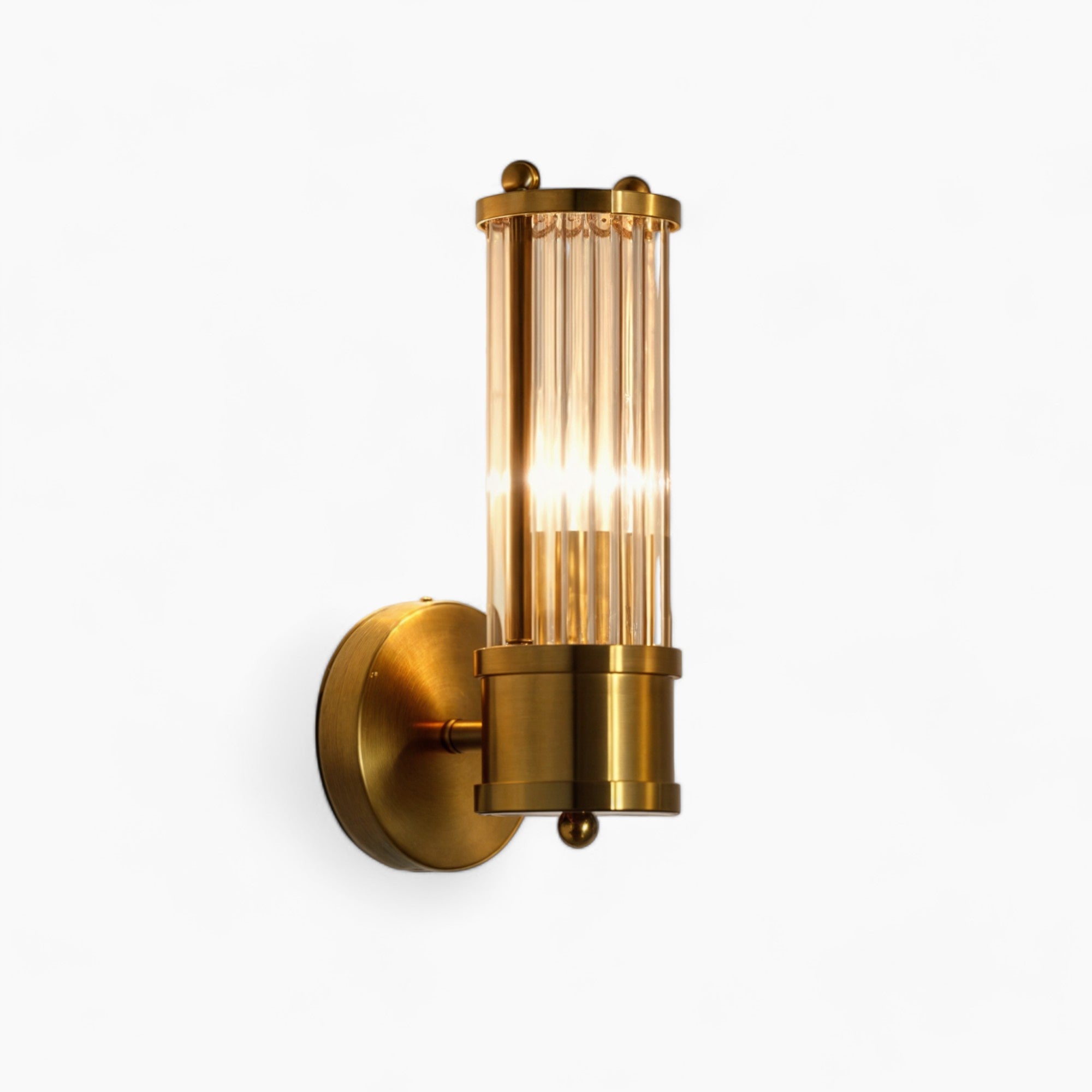 Luminaires de salle de bains en or de luxe | Appliques murales en cristal et cuivre