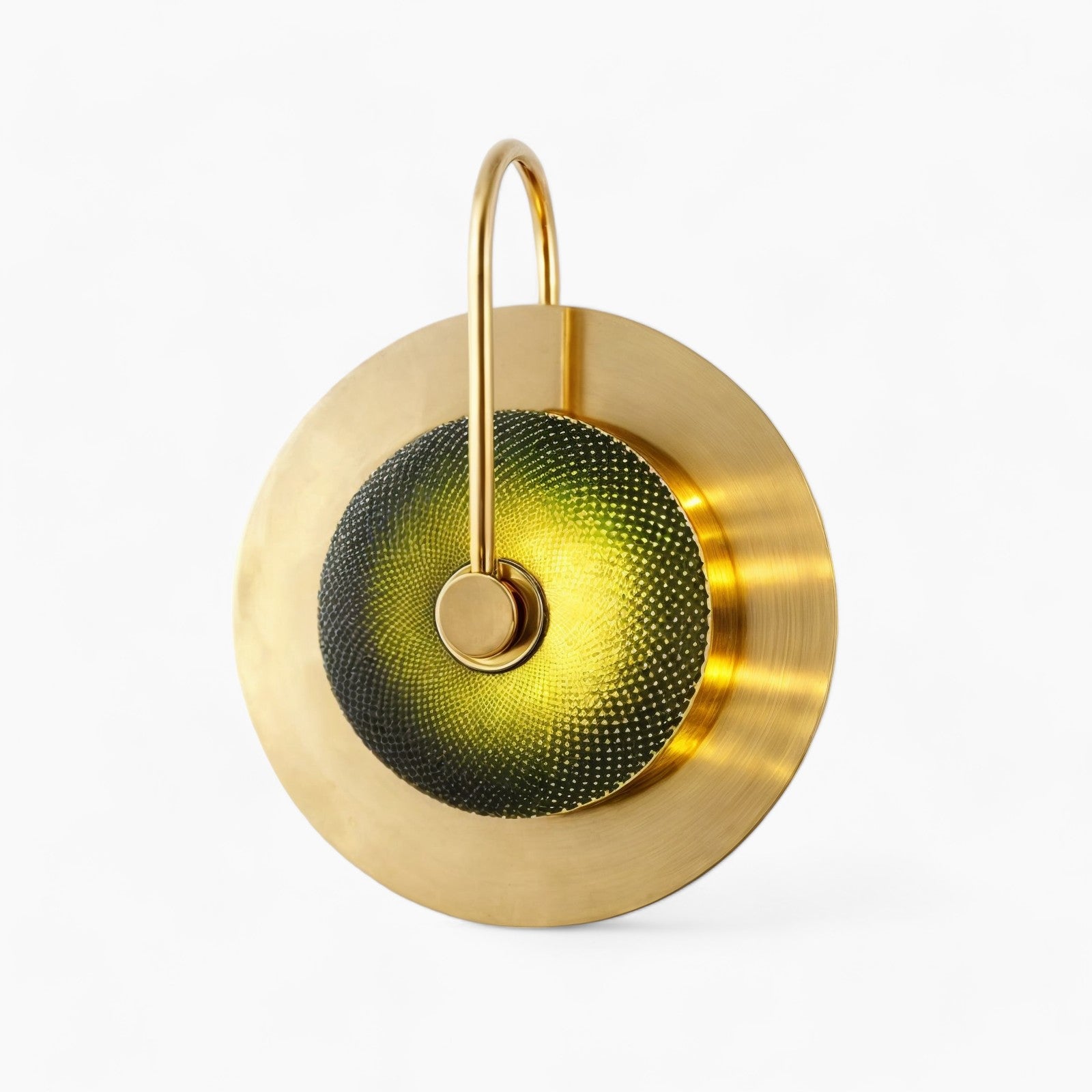 Applique murale en laiton scandinave | Verre vert/transparent, E27 LED, 2/3 ampoules