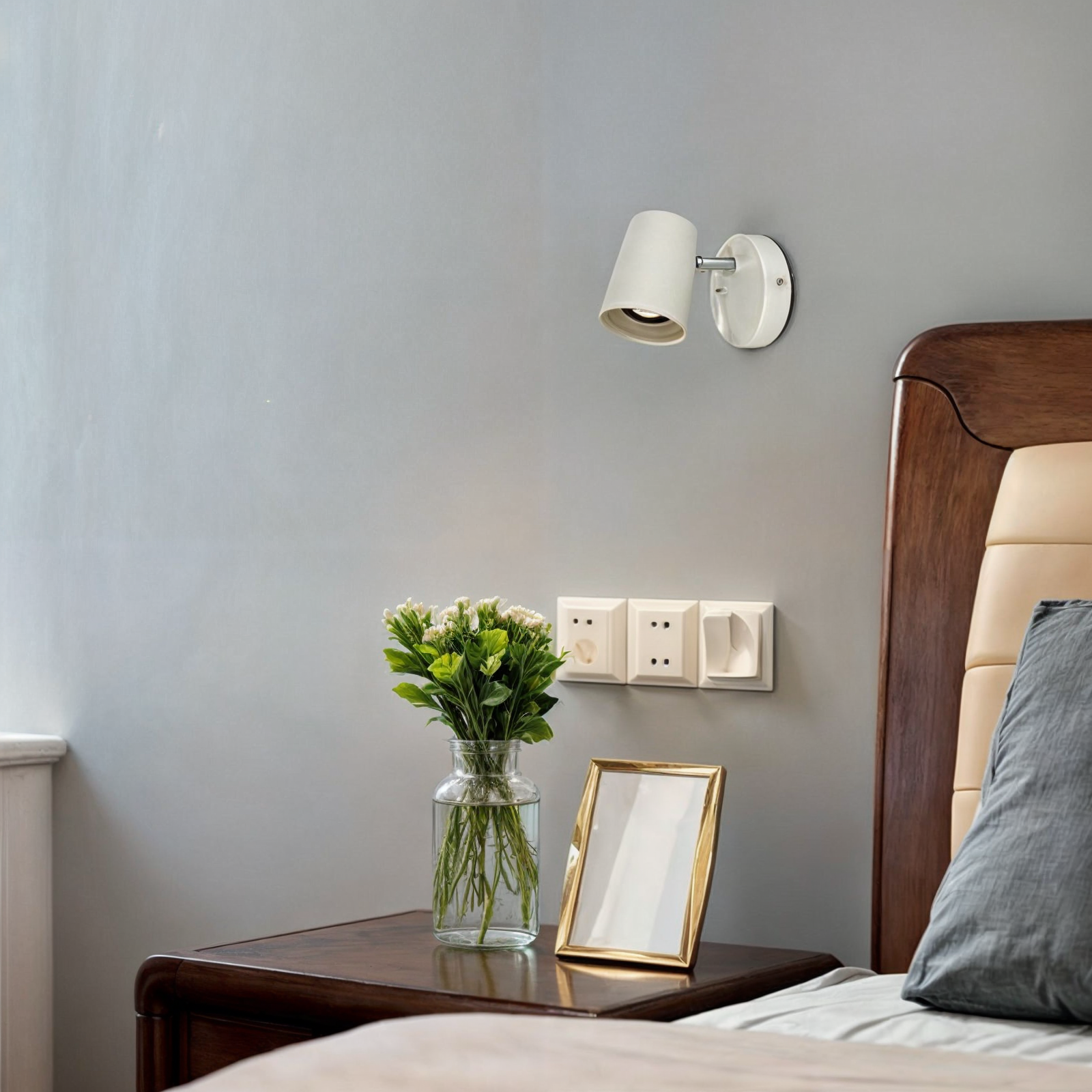 Appliques murales nordiques modernes | Lumière murale LED, noir, blanc, nickel