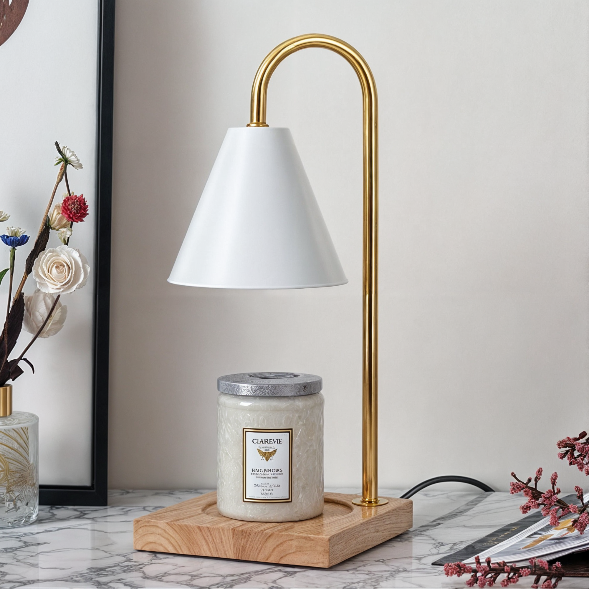 Lampe de chauffage pour bougie dimmable | Luminosité ajustable, chauffe-bougie parfumée