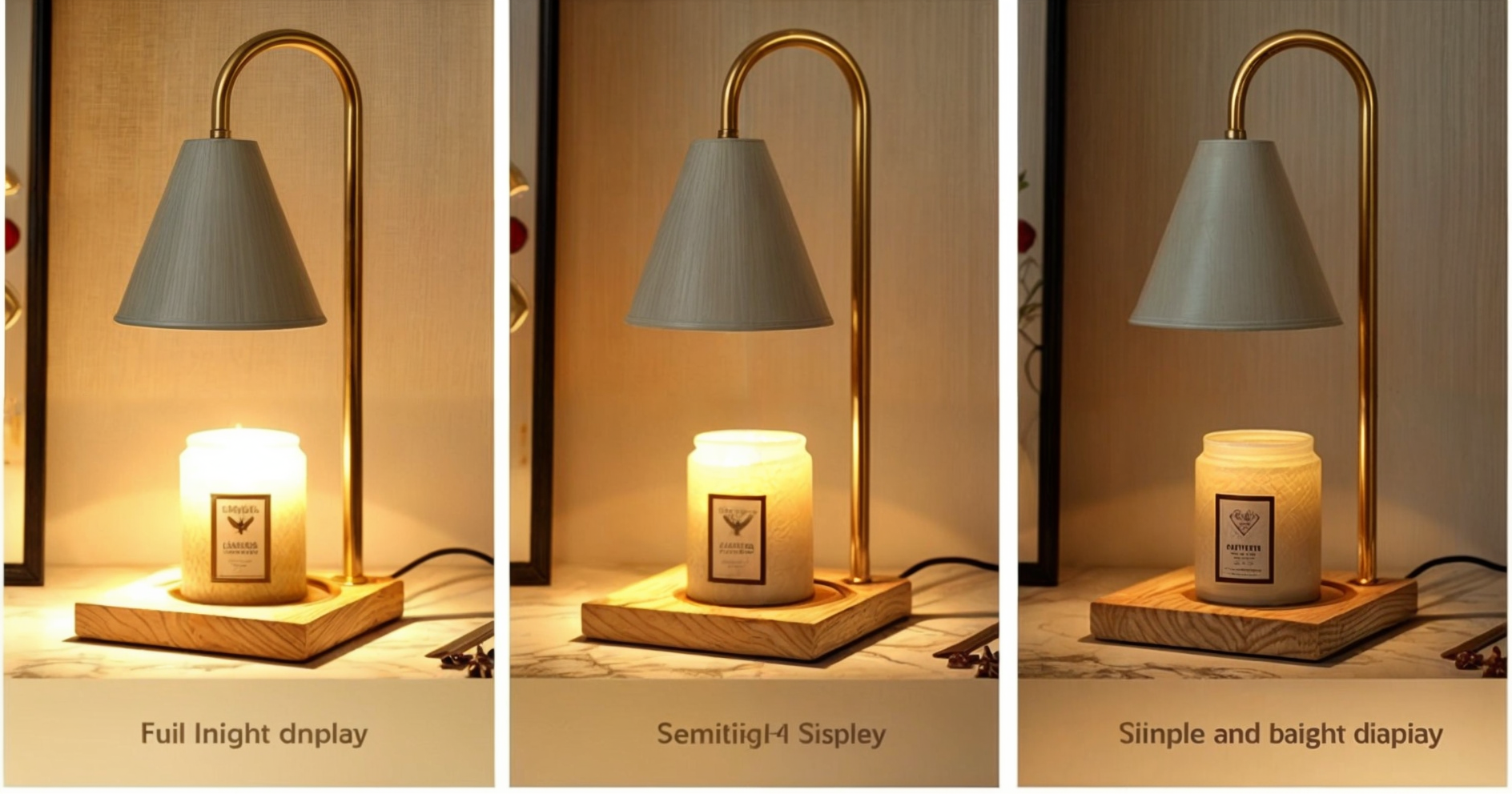 Lampe de chauffage pour bougie dimmable | Luminosité ajustable, chauffe-bougie parfumée