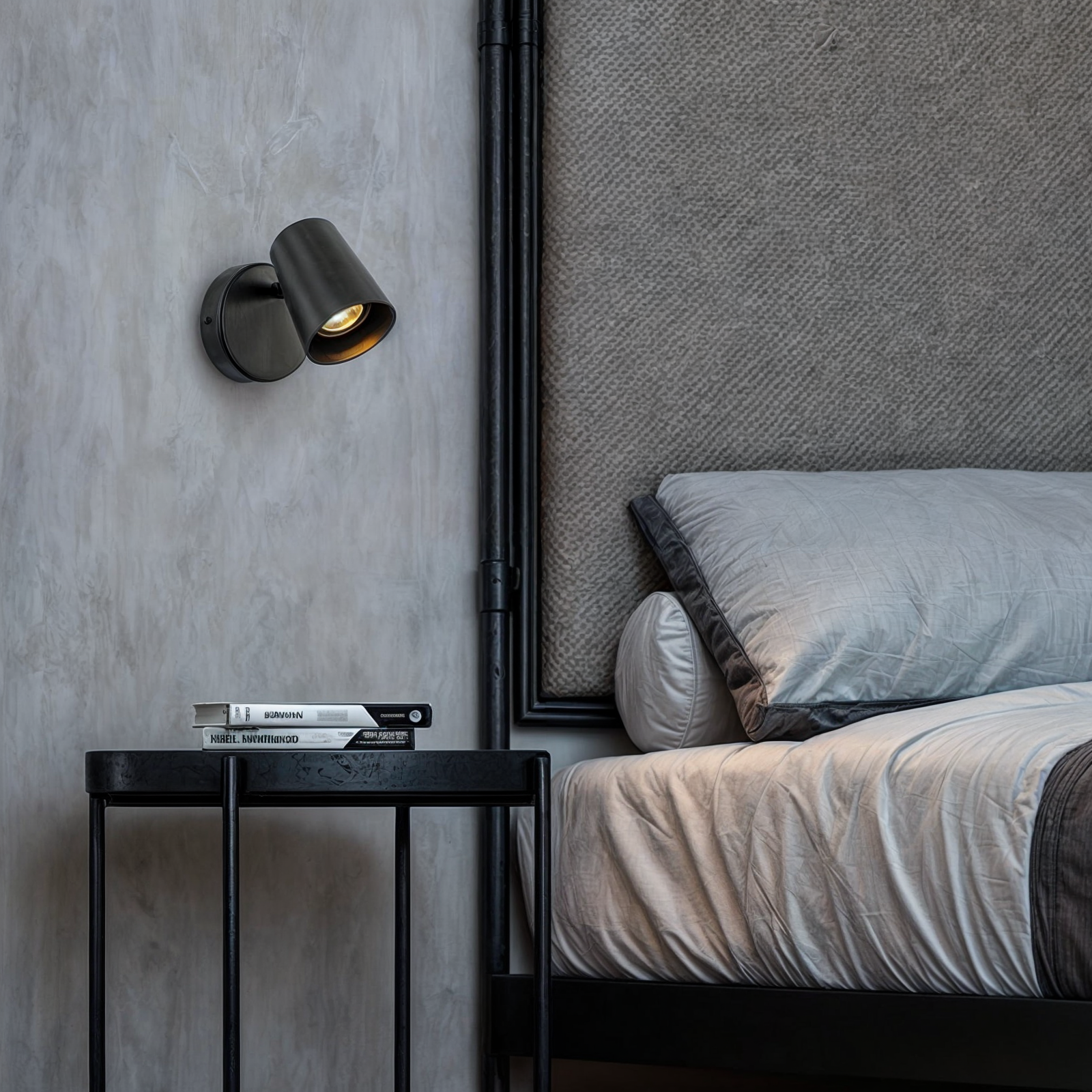 Appliques murales nordiques modernes | Lumière murale LED, noir, blanc, nickel