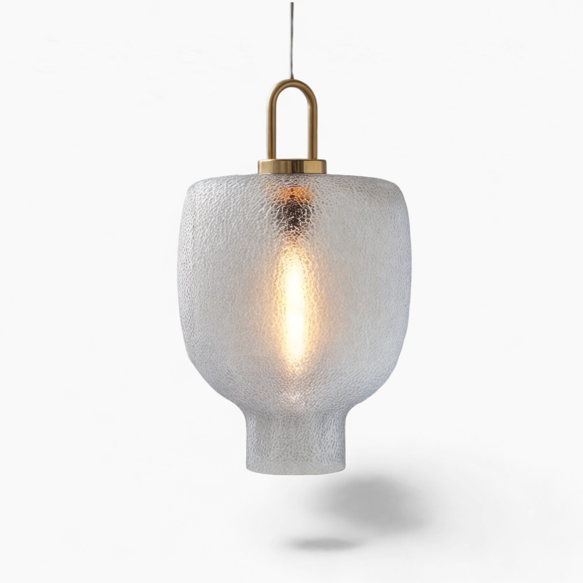 Suspension en verre et laiton moderne | Éclairage rustique élégant