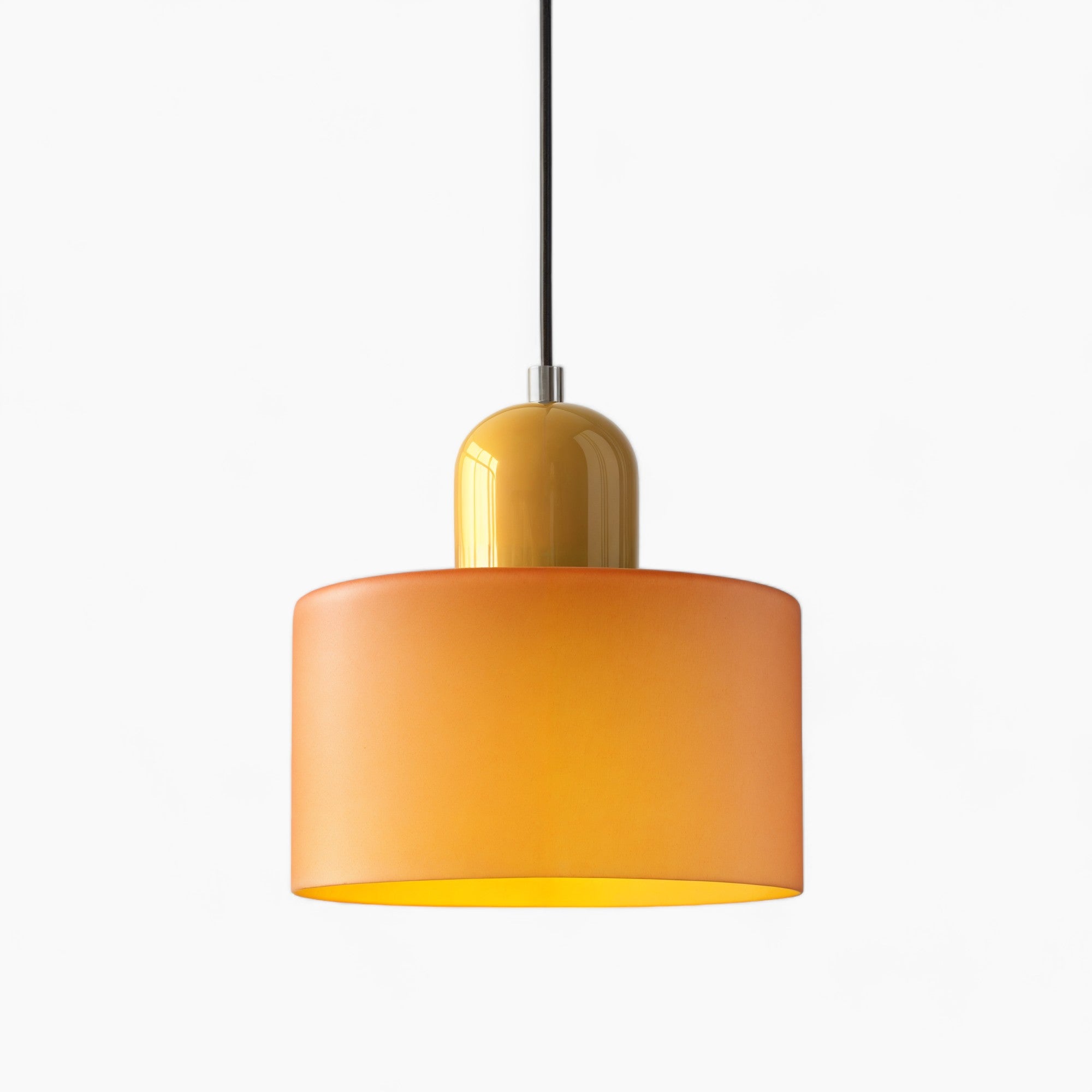 Petite lampe suspendue en verre orange | E27, LED économe en énergie, maximum 12W