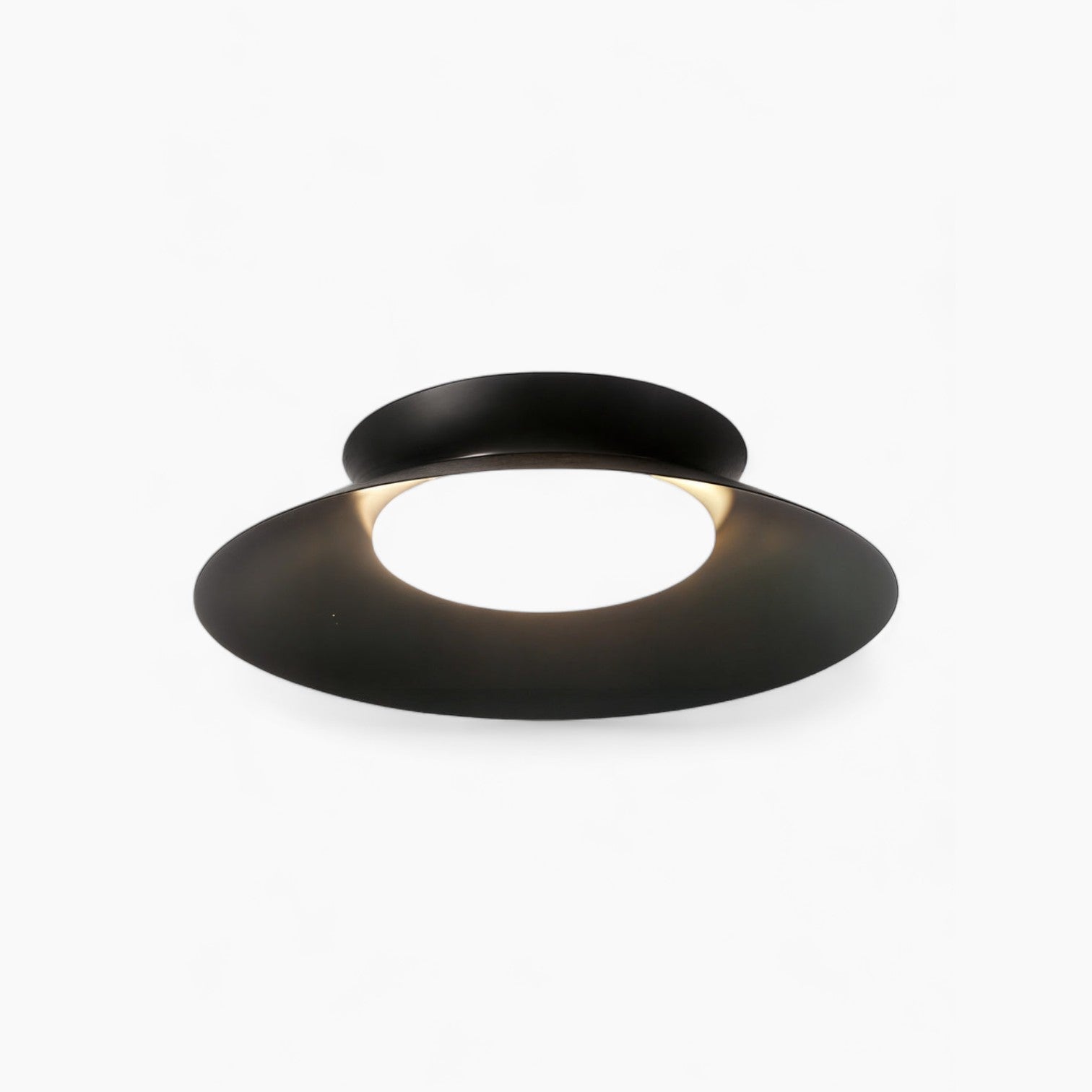 Lampe de plafond en métal élégant en forme de cône | LED intégrée, galvanisée et design contemporain