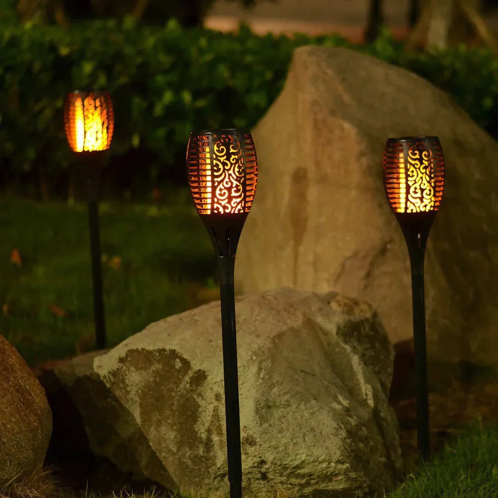 Torches de Jardin Solaires LED | Éclairage Extérieur Étanche IP65