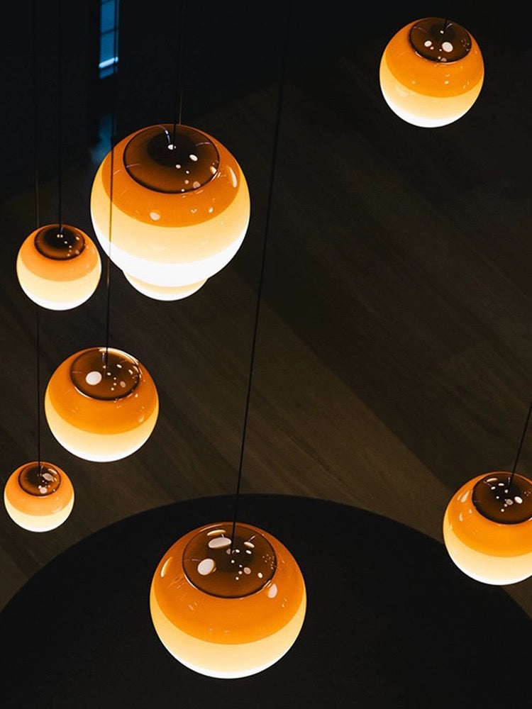 Lampe suspendue LED submersible moderne | Dimmable, finition en nickel brossé