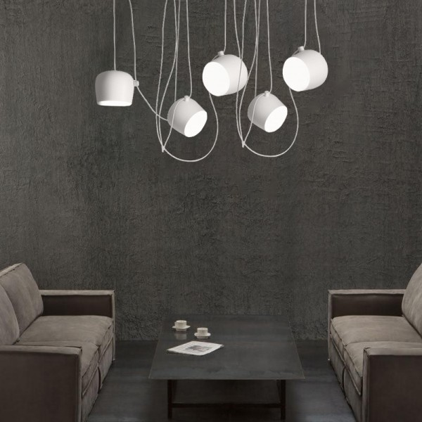 PlAFOND SEMI-ENCSTRÉ MODERNE | Noir/Blanc, Base E27, Compatible LED