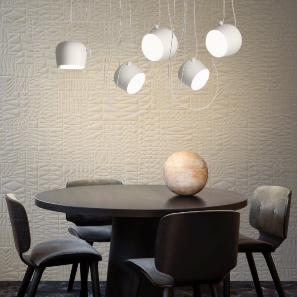PlAFOND SEMI-ENCSTRÉ MODERNE | Noir/Blanc, Base E27, Compatible LED