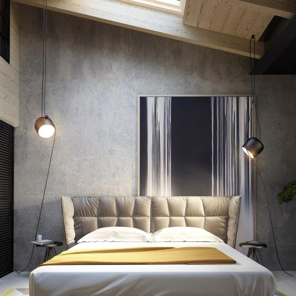 PlAFOND SEMI-ENCSTRÉ MODERNE | Noir/Blanc, Base E27, Compatible LED