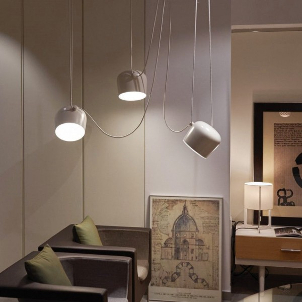 PlAFOND SEMI-ENCSTRÉ MODERNE | Noir/Blanc, Base E27, Compatible LED