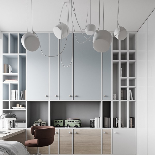 PlAFOND SEMI-ENCSTRÉ MODERNE | Noir/Blanc, Base E27, Compatible LED