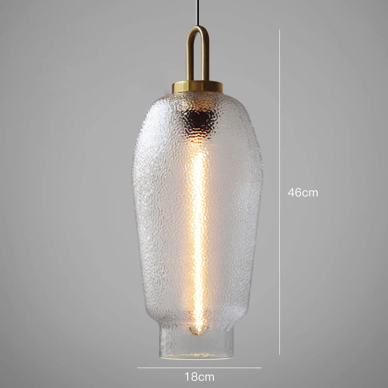 Suspension en verre et laiton moderne | Éclairage rustique élégant