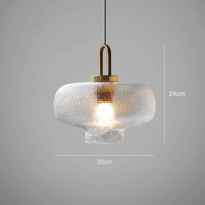 Suspension en verre et laiton moderne | Éclairage rustique élégant