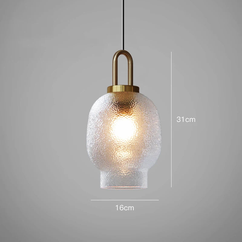Suspension en verre et laiton moderne | Éclairage rustique élégant